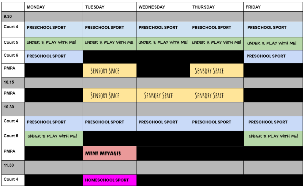 Timetable Sprockets Kids Collective